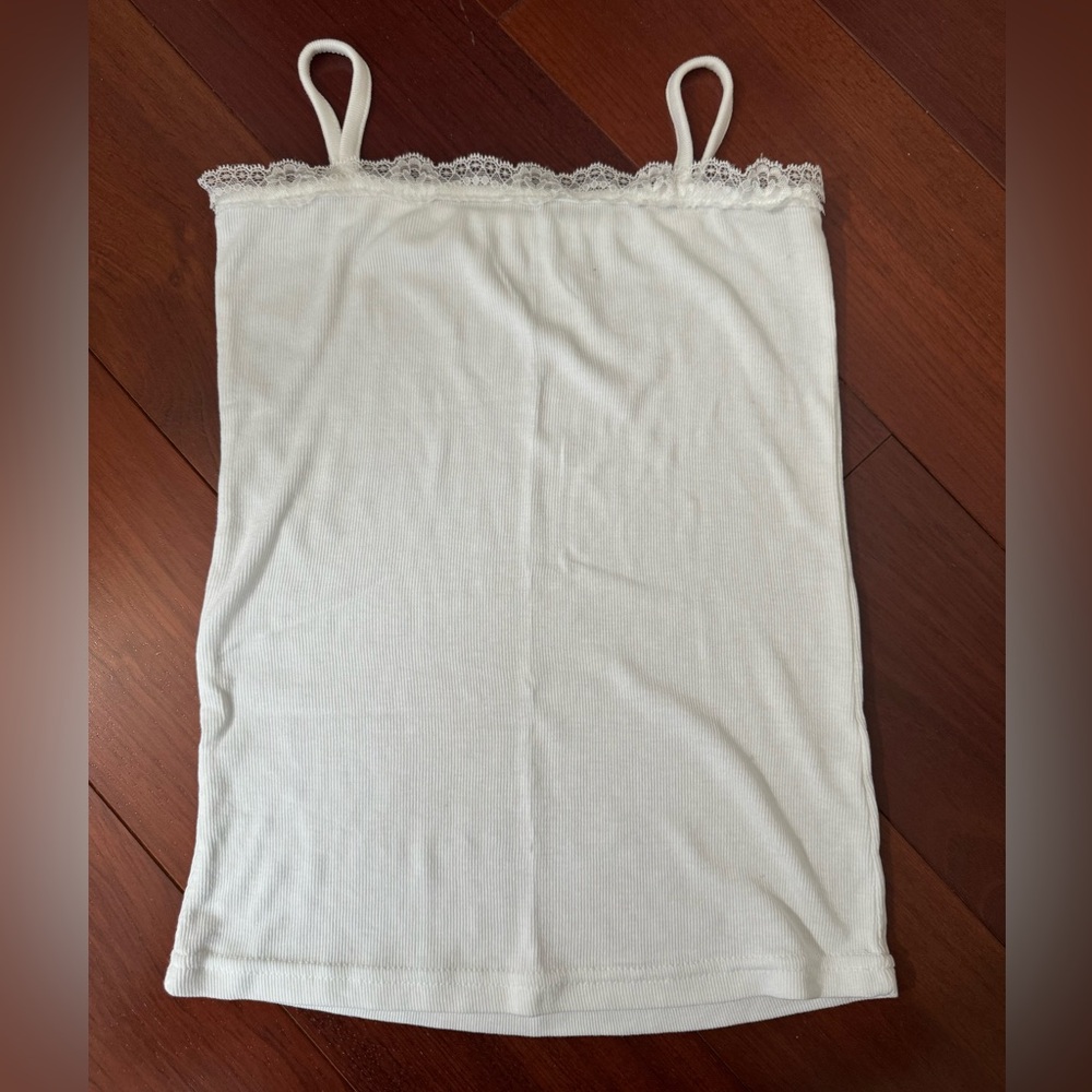 White Lace Top Tank